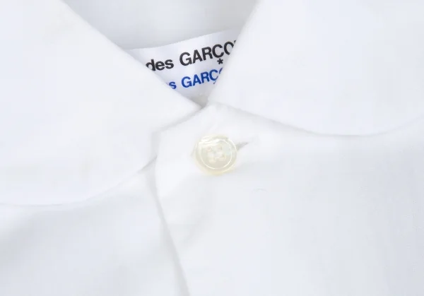 コムコム コムデギャルソンCOMME des GARCONS 丸襟ロングブラウス 白S