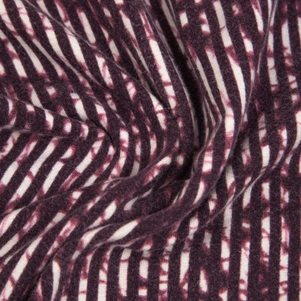 ジャンポールゴルチエ ファムJean Paul GAULTIER FEMME コットンポリストレッチグラフィックストライプカットソー 紫40 K-84824_013