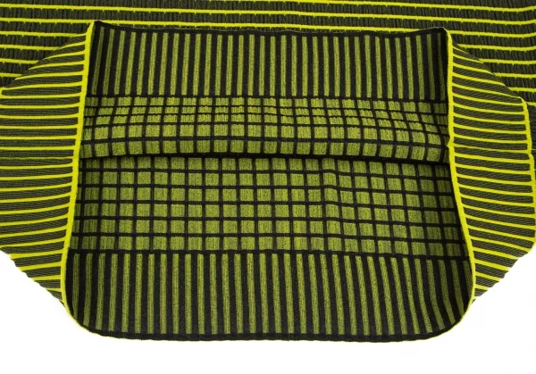 プリーツプリーズ エーポックPLEATS PLEASE A-POC フレンチスリーブボーダーチュニック 黄黒3 K-84842_006