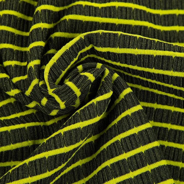 プリーツプリーズ エーポックPLEATS PLEASE A-POC フレンチスリーブボーダーチュニック 黄黒3 K-84842_009