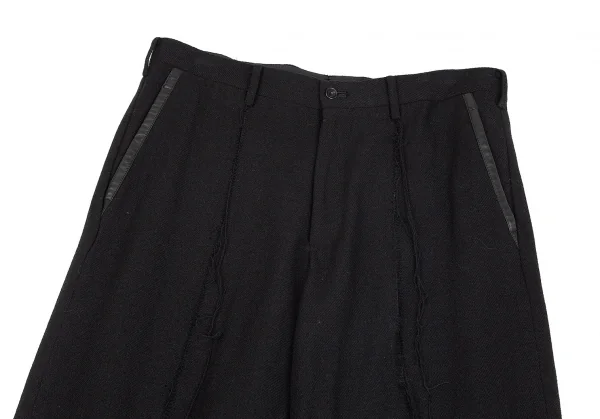 Yohji Yamamoto POUR HOMME Leather Switched Wool Pants K-84896_002