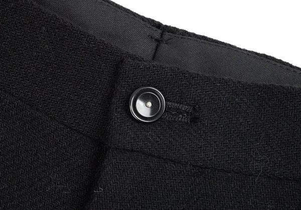 Yohji Yamamoto POUR HOMME Leather Switched Wool Pants K-84896_004