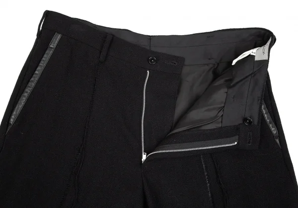 Yohji Yamamoto POUR HOMME Leather Switched Wool Pants K-84896_005