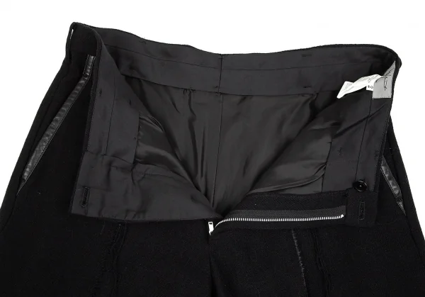 Yohji Yamamoto POUR HOMME Leather Switched Wool Pants K-84896_006