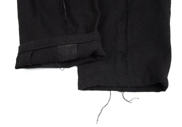 Yohji Yamamoto POUR HOMME Leather Switched Wool Pants K-84896_009