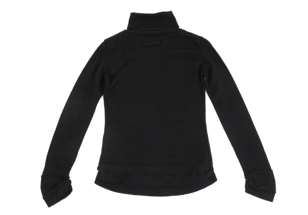 ジャンポールゴルチエ クラシックJean Paul GAULTIER CLASSIQUE つまみデザインタートルネックニット 黒40 K-84923_014
