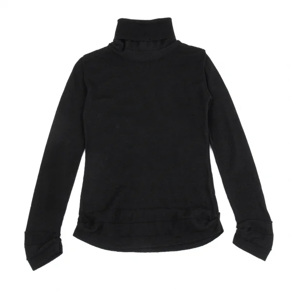 ジャンポールゴルチエ クラシックJean Paul GAULTIER CLASSIQUE つまみデザインタートルネックニット 黒40 K-84923_002