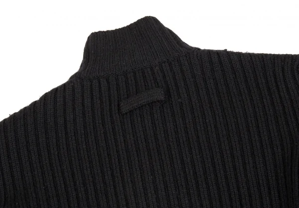 ジャンポールゴルチエ クラシックJean Paul GAULTIER CLASSIQUE 切替デザインジップアップリブニット 黒48 K-84926_010
