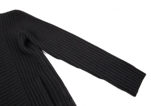 ジャンポールゴルチエ クラシックJean Paul GAULTIER CLASSIQUE 切替デザインジップアップリブニット 黒48 K-84926_004
