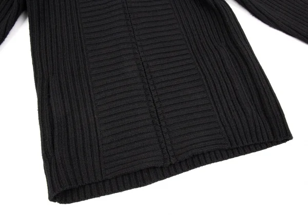 ジャンポールゴルチエ クラシックJean Paul GAULTIER CLASSIQUE 切替デザインジップアップリブニット 黒48 K-84926_006
