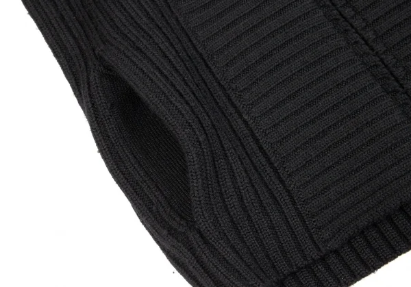 ジャンポールゴルチエ クラシックJean Paul GAULTIER CLASSIQUE 切替デザインジップアップリブニット 黒48 K-84926_007