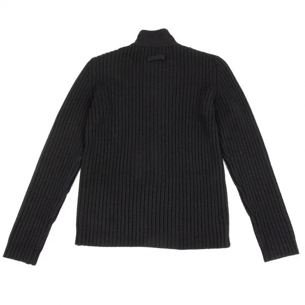 ジャンポールゴルチエ クラシックJean Paul GAULTIER CLASSIQUE 切替デザインジップアップリブニット 黒48 K-84926_009