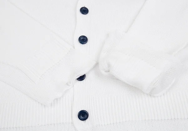 ジャンポールゴルチエ マイユJean Paul GAULTIER AILLE レイヤードデザイン編みニット襟付きカーディガン 白M K-84931_008