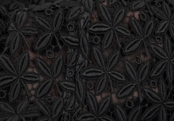 コムデギャルソンCOMME des GARCONS レースデザインジャケット 黒L K-84957_013