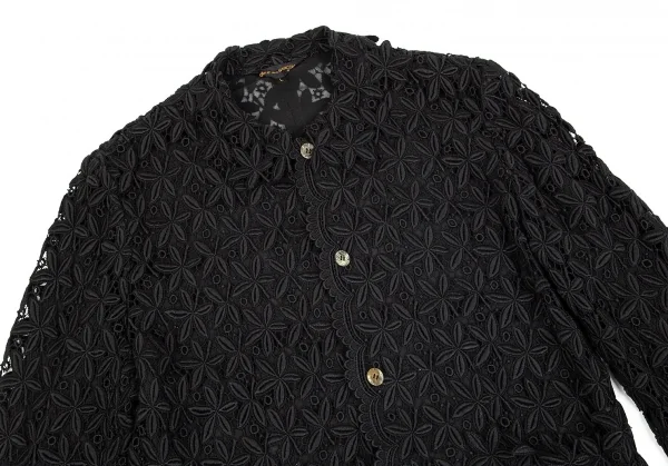 コムデギャルソンCOMME des GARCONS レースデザインジャケット 黒L K-84957_003