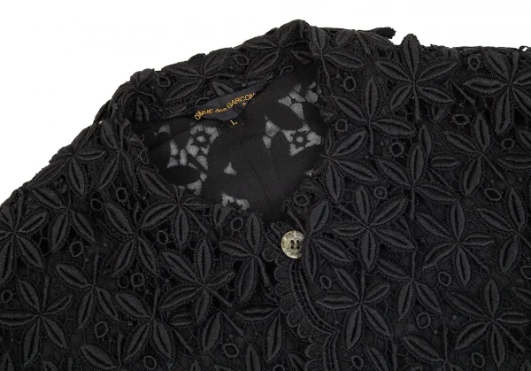 コムデギャルソンCOMME des GARCONS レースデザインジャケット 黒L K-84957_004