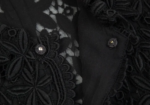 コムデギャルソンCOMME des GARCONS レースデザインジャケット 黒L K-84957_006