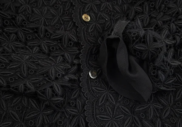 コムデギャルソンCOMME des GARCONS レースデザインジャケット 黒L K-84957_008