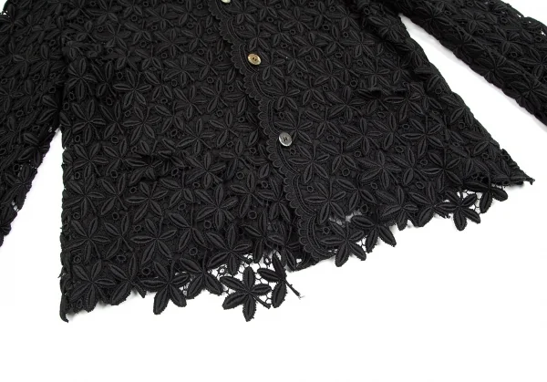 コムデギャルソンCOMME des GARCONS レースデザインジャケット 黒L K-84957_009