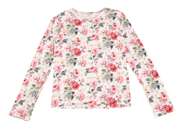 コムデギャルソンCOMME des GARCONS フローラルプリントカットソー 薄ピンク他XS K-84958_002