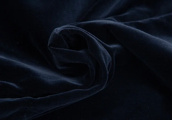 トリココムデギャルソンtricot COMME des GARCONS裾ボタン開きベロアクロップドパンツ 紺M K-85006_009