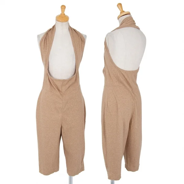 コムデギャルソンCOMME des GARCONSコットン天竺ホルターネックサロペット キャメルM K-85023_001