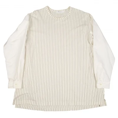 ワイズフォーメンY's for men ボディストライプシャツ袖切替カットソー