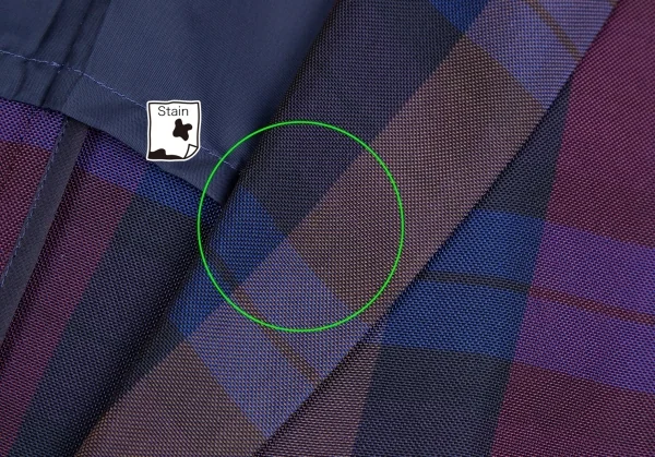 ワイズY's レーヨンチェックボタンレスジャケット 紫他3 K-85052_008