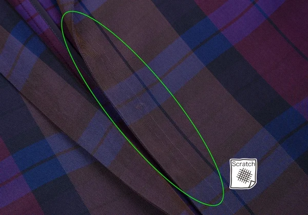 ワイズY's レーヨンチェックボタンレスジャケット 紫他3 K-85052_009