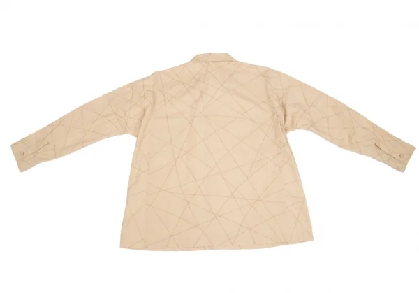 イッセイミヤケハートISSEY MIYAKE HaaT 刺繍ステッチデザインシャツ ベージュ2 K-85064_013
