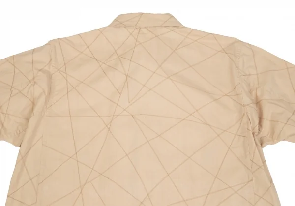 イッセイミヤケハートISSEY MIYAKE HaaT 刺繍ステッチデザインシャツ ベージュ2 K-85064_014