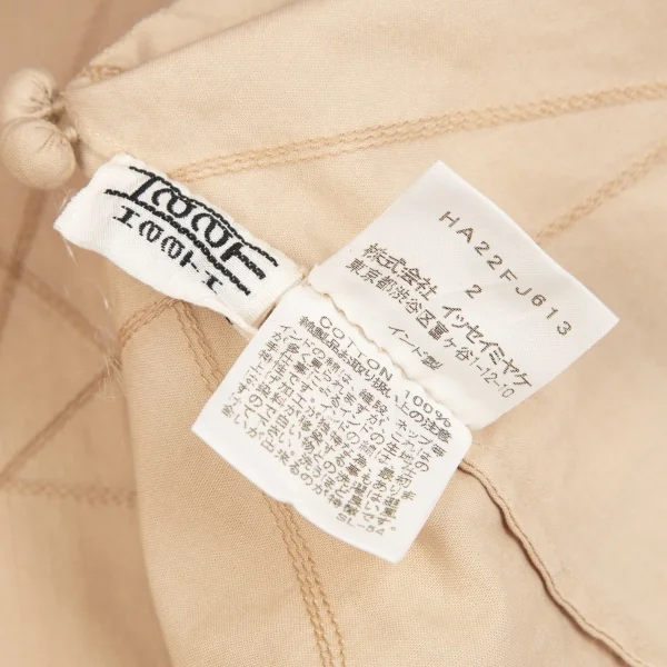 イッセイミヤケハートISSEY MIYAKE HaaT 刺繍ステッチデザインシャツ ベージュ2 K-85064_018