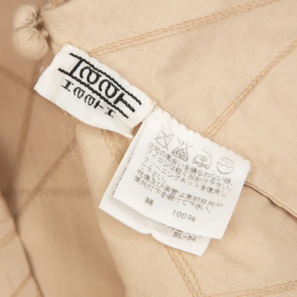 イッセイミヤケハートISSEY MIYAKE HaaT 刺繍ステッチデザインシャツ ベージュ2 K-85064_019