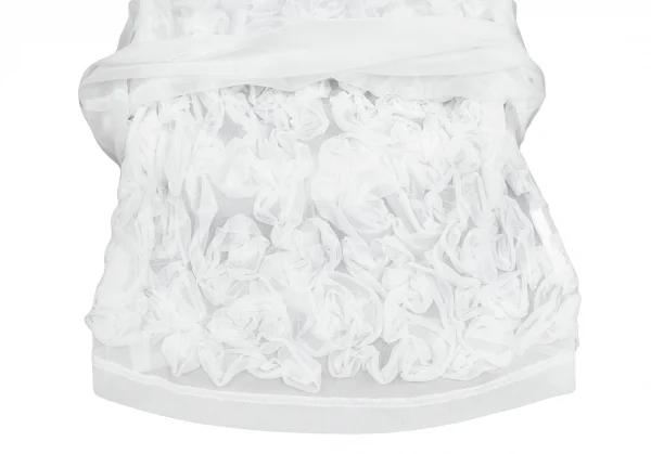 コムコム コムデギャルソンCOMME des GARCONS シフォンレイヤード装飾カットソー 白M位 K-85099_008