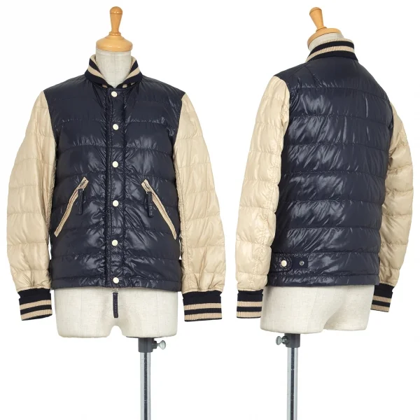 ジュンヤワタナベマンピンク コムデギャルソン×デュベティカJUNYA WATANABE MAN PINK COMME des GARCONS ×DUVETICA スタジアムダウンジャケット 紺生成りS K-85103_001