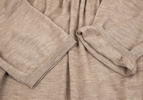 ロベルトコリーナroberto collina ウールビッグシルエットタートルネック半袖ニット モカ1 K-85122_006