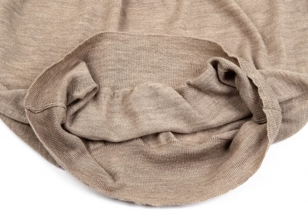 ロベルトコリーナroberto collina ウールビッグシルエットタートルネック半袖ニット モカ1 K-85122_008