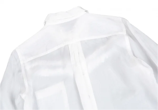 ローブドシャンブル コムデギャルソンrobe de chambre COMME des GARCONSフリルテープ装飾ウエスタンシャツ 白M K-85151_016