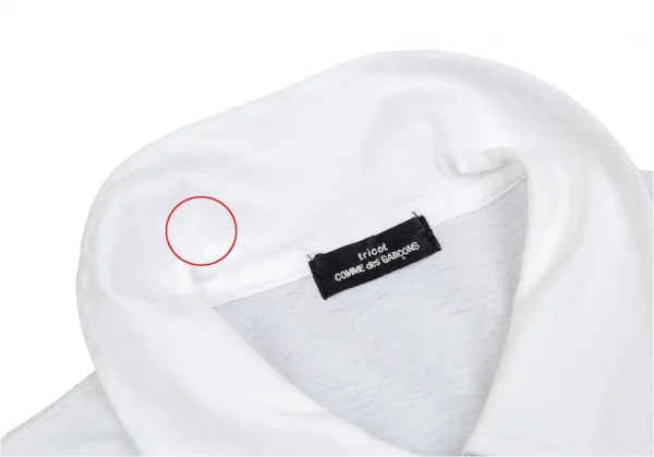 トリココムデギャルソンtricot COMME des GARCONS バイアスチェックトリミングラウンドカラーブラウス 白M位 K-85152_005