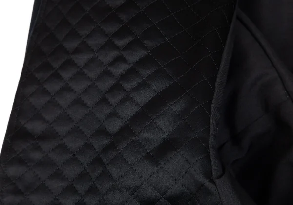 ヨウジヤマモトファムYohji Yamamoto FEMME シルクウールテープ装飾ロングジャケット 紺S K-85173_014