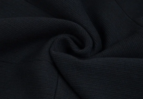 ヨウジヤマモトファムYohji Yamamoto FEMME シルクウールテープ装飾ロングジャケット 紺S K-85173_017