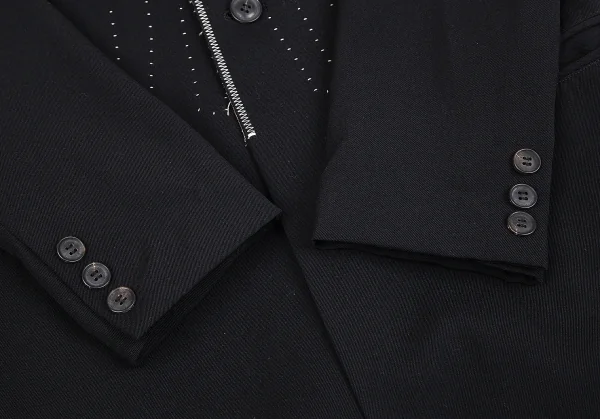 ヨウジヤマモトファムYohji Yamamoto FEMME 芯地デザインウールギャバロングコート 黒S K-85174_010