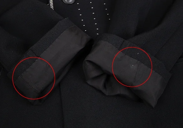 ヨウジヤマモトファムYohji Yamamoto FEMME 芯地デザインウールギャバロングコート 黒S K-85174_011