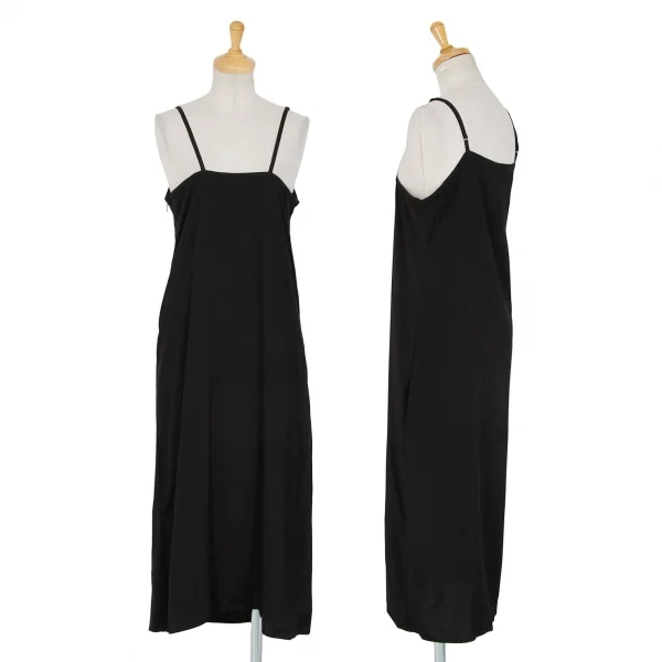 Y's Silk Blend Rayon Dress Black 1 K-85279_001