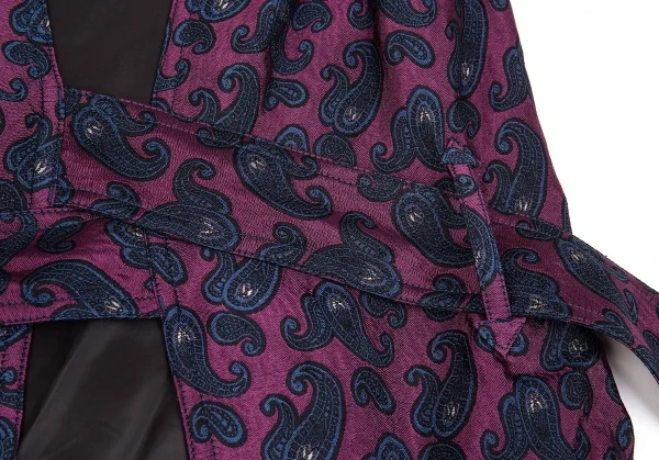 タケシコウサカバイ ワイズ ピンクレーベルTAKESHI KOSAKA by Y's Pink Label ジャガード巻きノースリーブ 紫1 K-85285_010