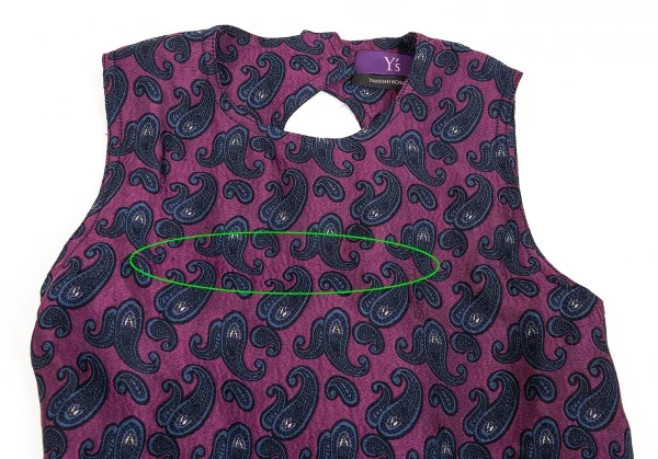 タケシコウサカバイ ワイズ ピンクレーベルTAKESHI KOSAKA by Y's Pink Label ジャガード巻きノースリーブ 紫1 K-85285_003