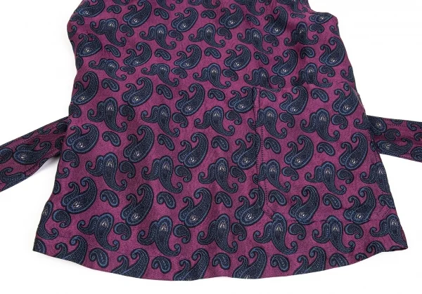 タケシコウサカバイ ワイズ ピンクレーベルTAKESHI KOSAKA by Y's Pink Label ジャガード巻きノースリーブ 紫1 K-85285_005