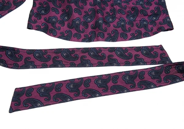 タケシコウサカバイ ワイズ ピンクレーベルTAKESHI KOSAKA by Y's Pink Label ジャガード巻きノースリーブ 紫1 K-85285_007