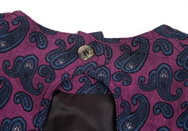 タケシコウサカバイ ワイズ ピンクレーベルTAKESHI KOSAKA by Y's Pink Label ジャガード巻きノースリーブ 紫1 K-85285_009