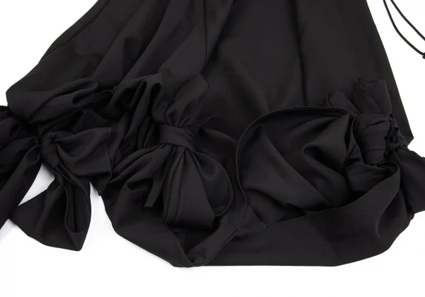 ヨウジヤマモト ファムYohji Yamamoto FEMME 裾結びウールギャバサルエルパンツ 黒1 K-85290_010